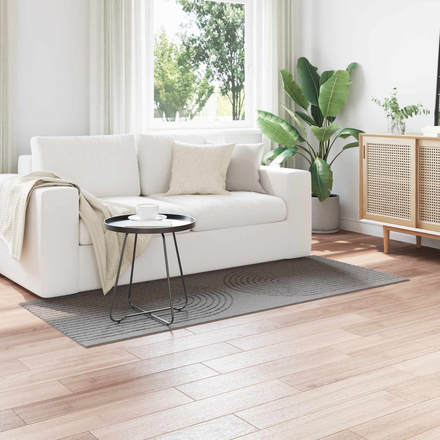 Områdetæpper Rektangulær GALATI Grå 200 x 80 cm Polyester