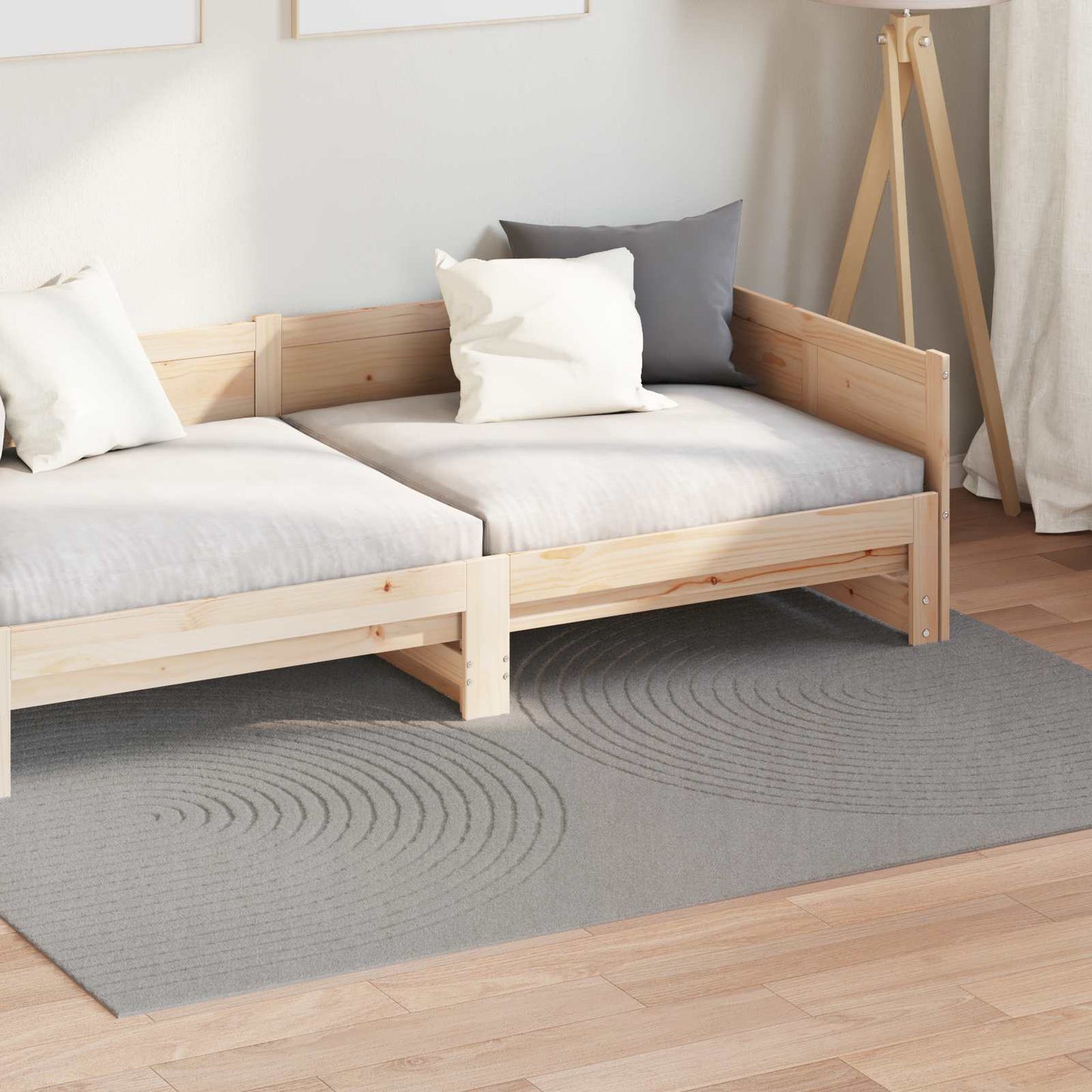Områdetæpper Rektangulær GALATI Grå 200 x 140 cm Polyester