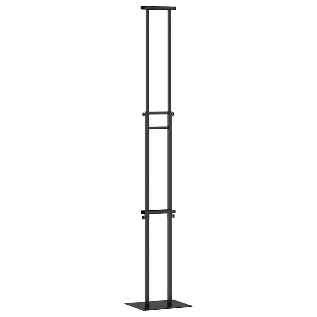 Messeskærme 2 stk. Sort 30 x 23,5 x 210 cm Stål
