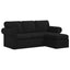 Sofa Sort 195 x 138 x 80 cm Stof