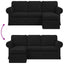 Sofa Sort 195 x 138 x 80 cm Stof
