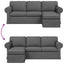 Sofa Mørkegrå 215 x 138 x 80 cm Stof