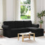 Sofa Sort 215 x 138 x 80 cm Stof