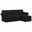 Sofa Sort 215 x 138 x 80 cm Stof