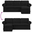 Sofa Sort 215 x 138 x 80 cm Stof