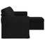 Sofa Sort 215 x 138 x 80 cm Stof