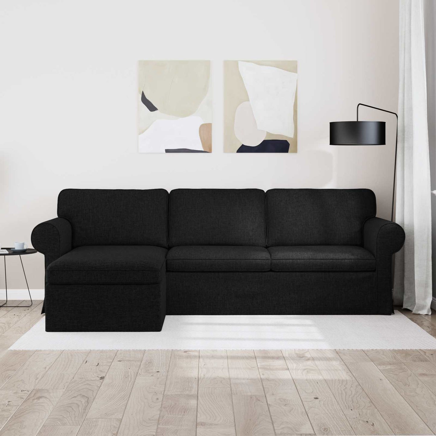 Sofa Sort 245 x 138 x 80 cm Stof