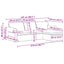 Sofa Sort 245 x 138 x 80 cm Stof