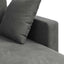 Sofa Mørkegrå 198 x 134 x 80 cm Fløjl