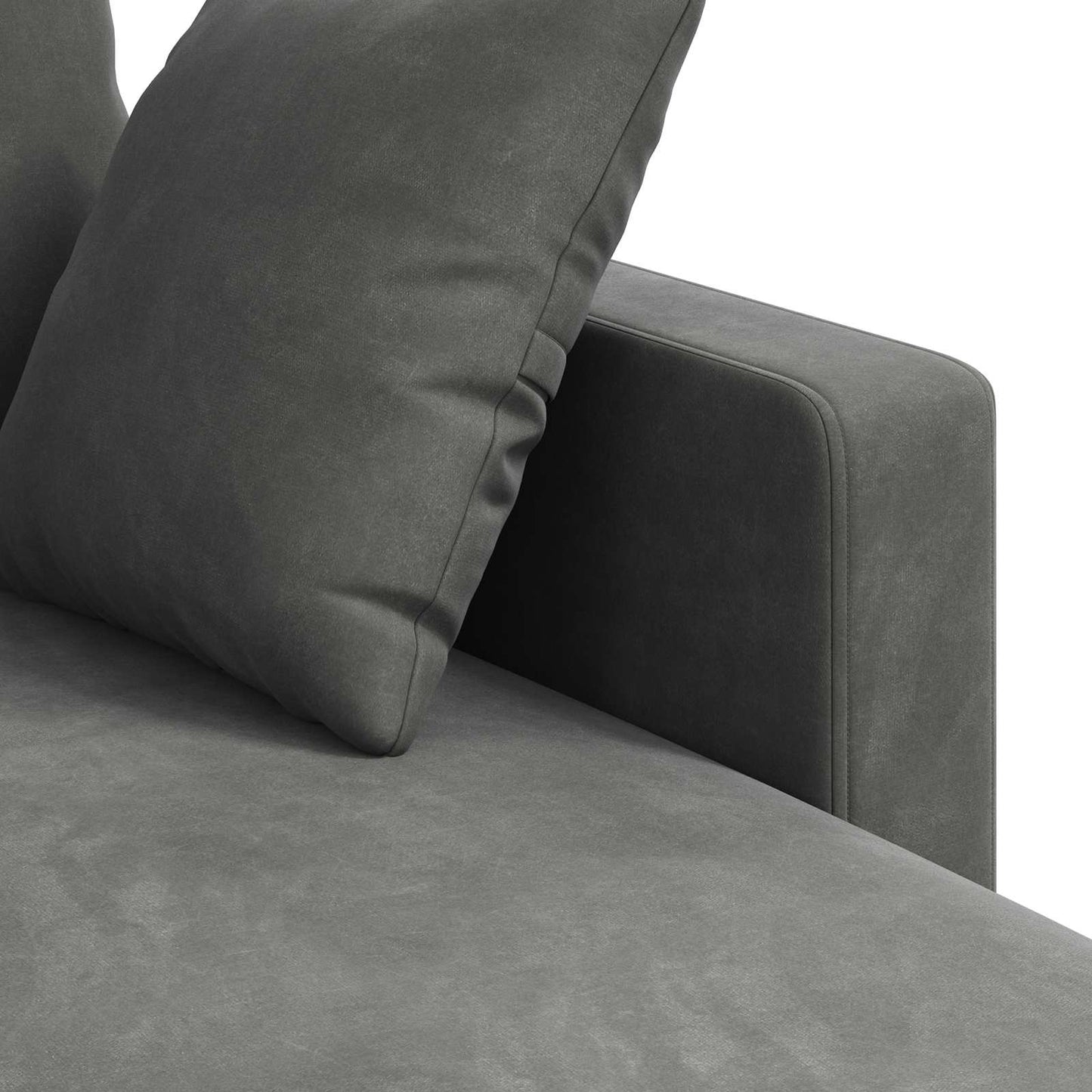 Sofa Mørkegrå 198 x 134 x 80 cm Fløjl