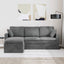 Sofa Mørkegrå 198 x 134 x 80 cm Fløjl