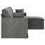 Sofa Mørkegrå 198 x 134 x 80 cm Fløjl