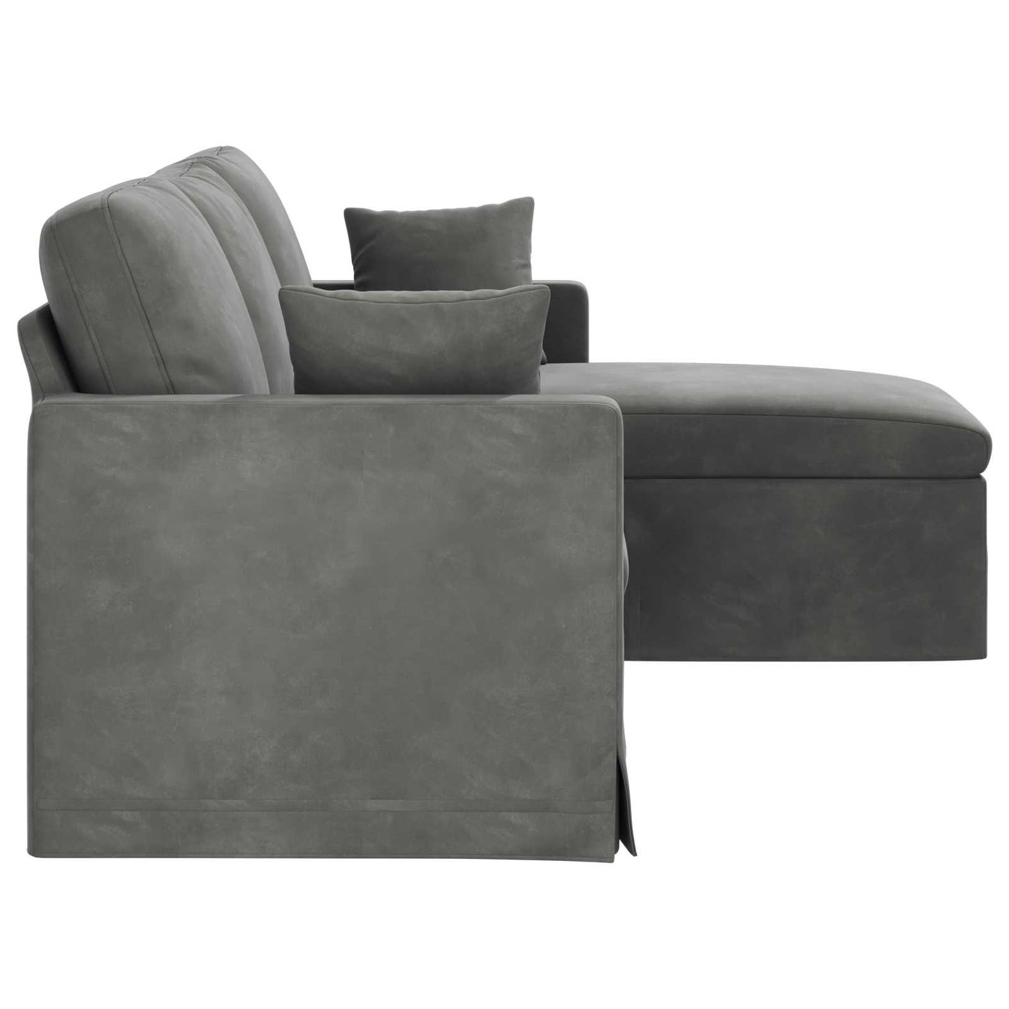 Sofa Mørkegrå 198 x 134 x 80 cm Fløjl