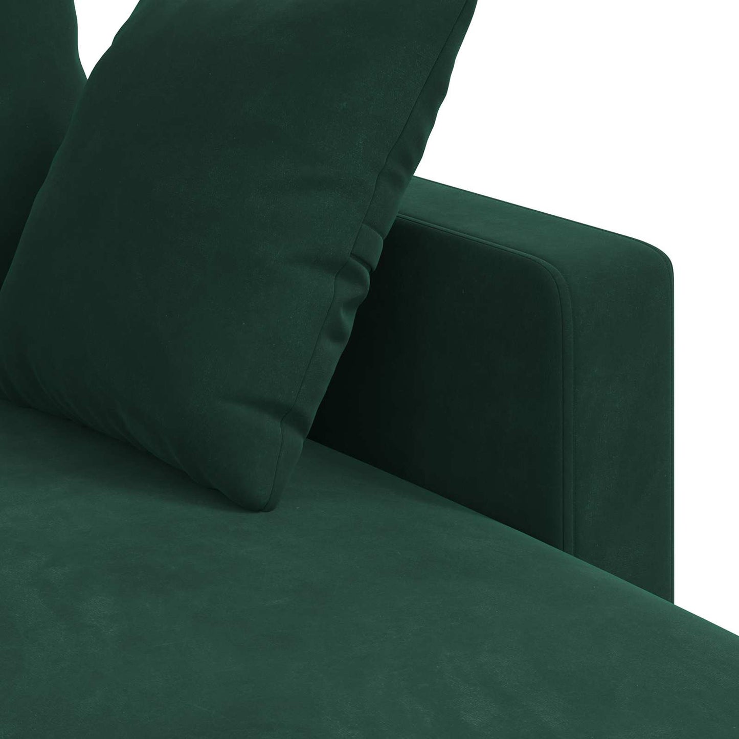 Sofa Mørkegrøn 198 x 134 x 80 cm Fløjl