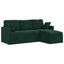 Sofa Mørkegrøn 198 x 134 x 80 cm Fløjl