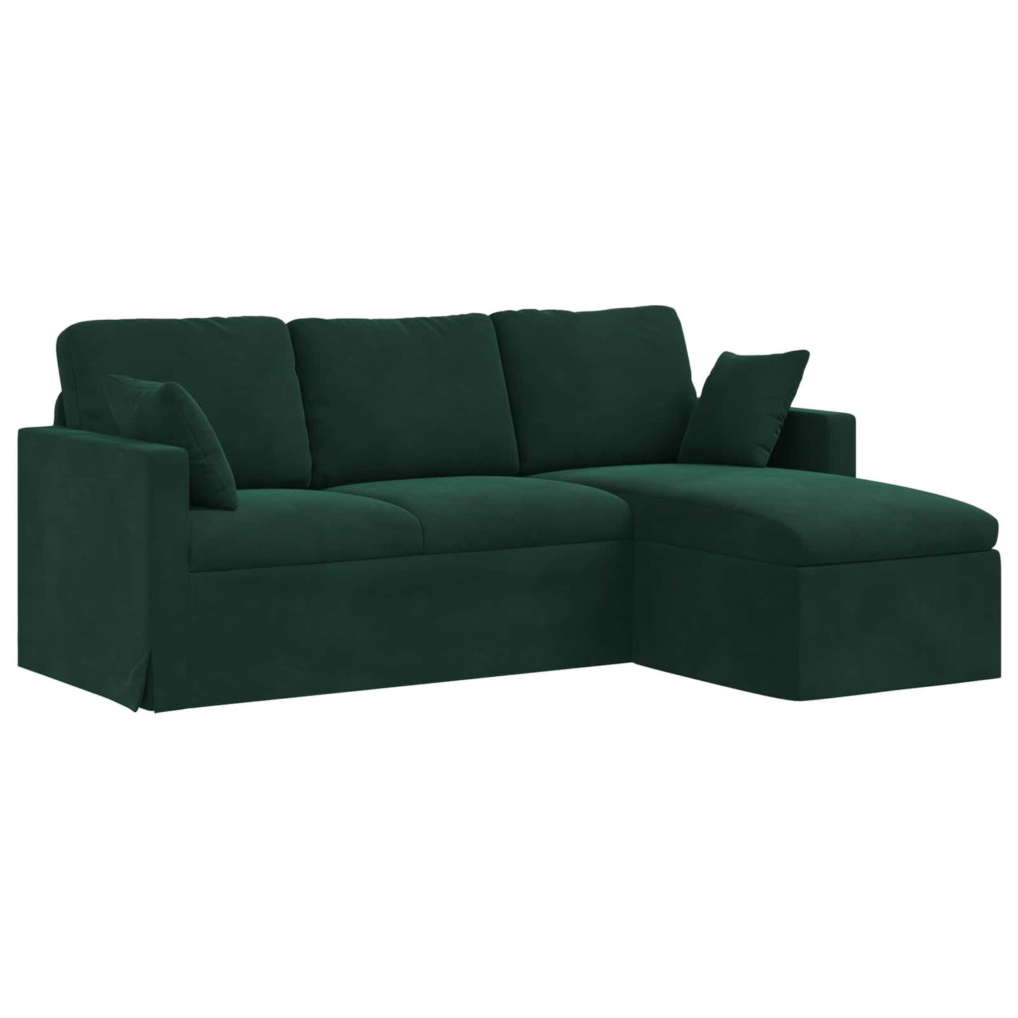 Sofa Mørkegrøn 198 x 134 x 80 cm Fløjl