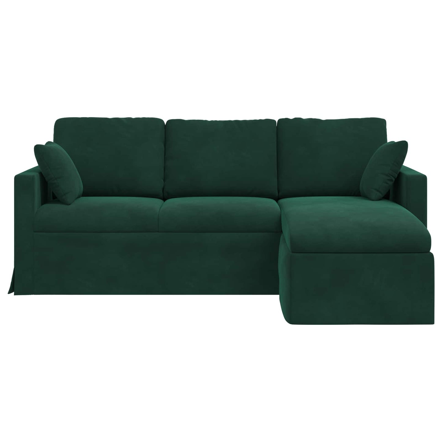 Sofa Mørkegrøn 198 x 134 x 80 cm Fløjl