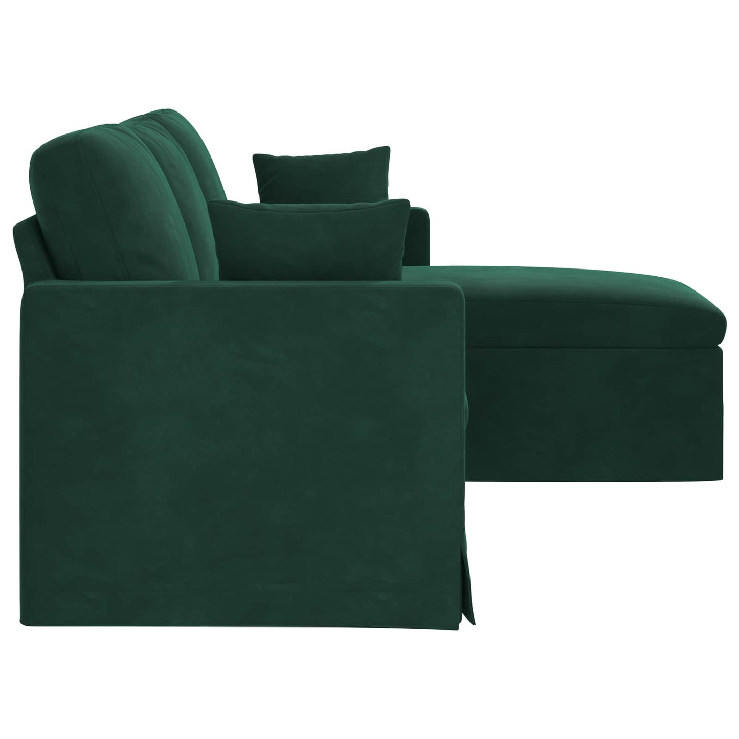 Sofa Mørkegrøn 198 x 134 x 80 cm Fløjl