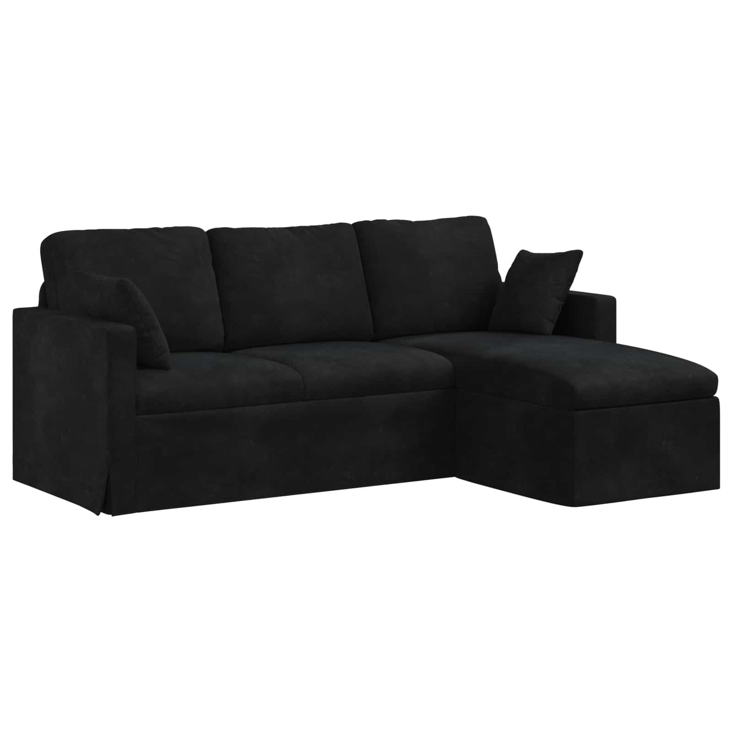 Sofa Sort 198 x 134 x 80 cm Fløjl
