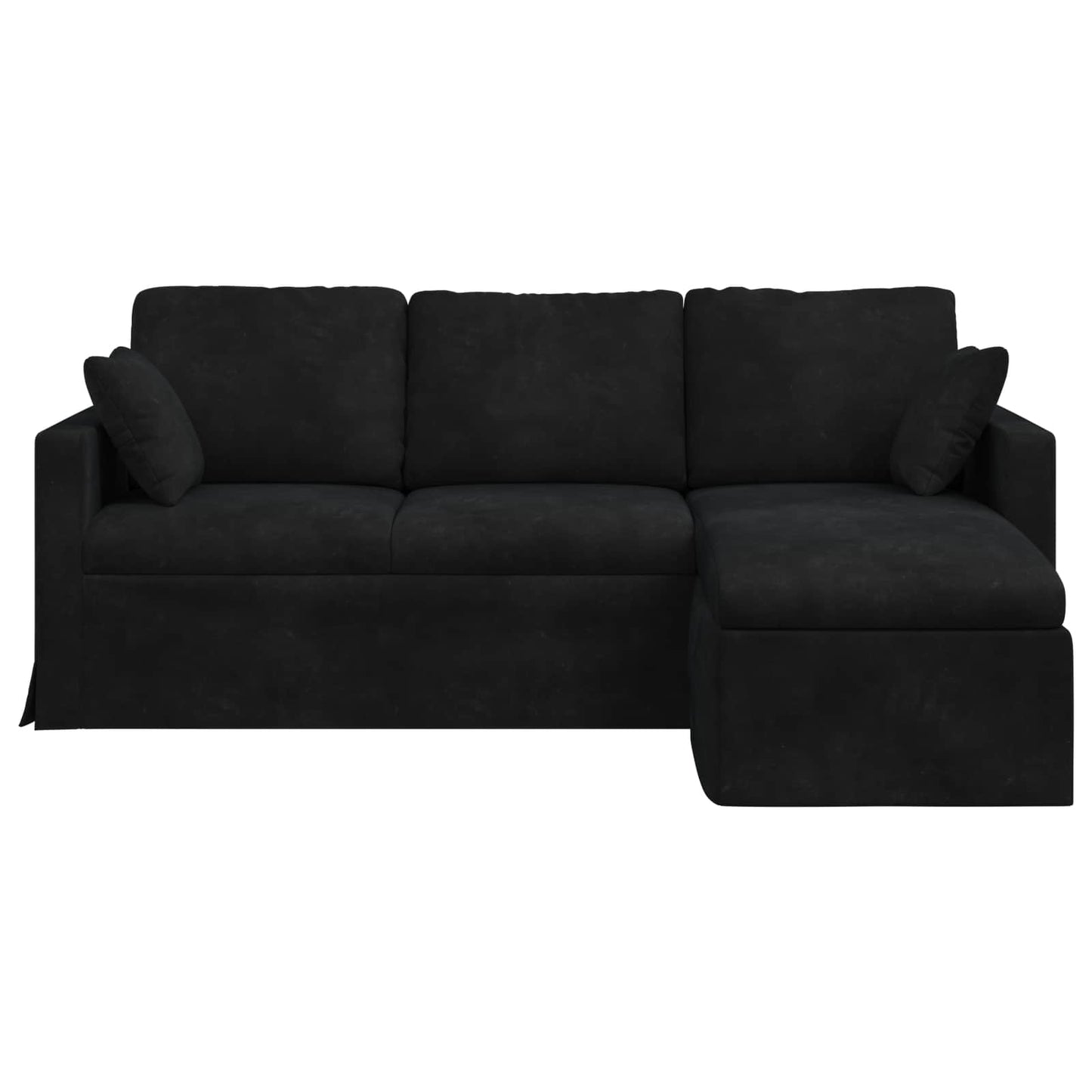 Sofa Sort 198 x 134 x 80 cm Fløjl
