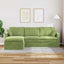 Sofa Lys grøn 228 x 134 x 80 cm Fløjl