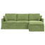 Sofa Lys grøn 228 x 134 x 80 cm Fløjl