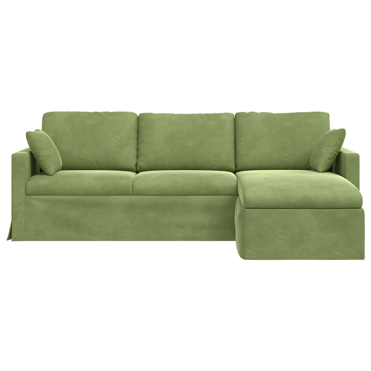 Sofa Lys grøn 228 x 134 x 80 cm Fløjl