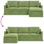 Sofa Lys grøn 228 x 134 x 80 cm Fløjl