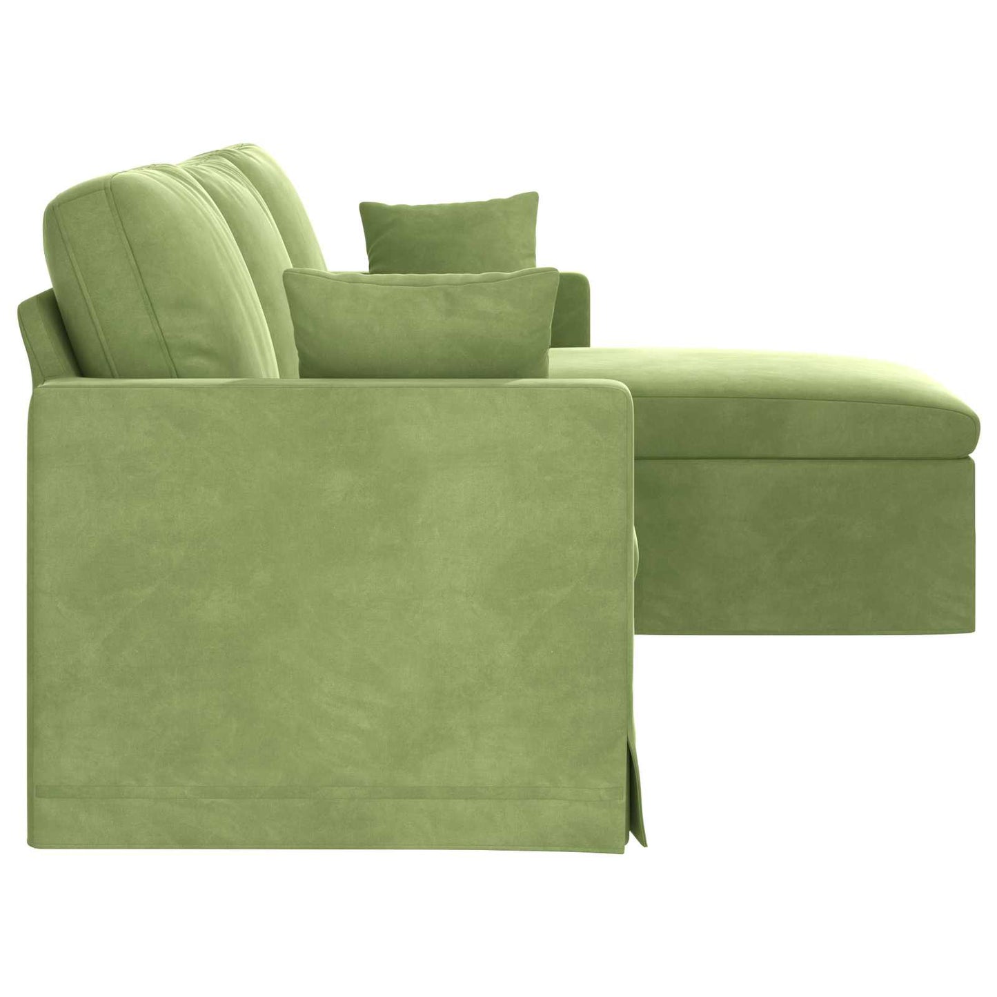 Sofa Lys grøn 228 x 134 x 80 cm Fløjl