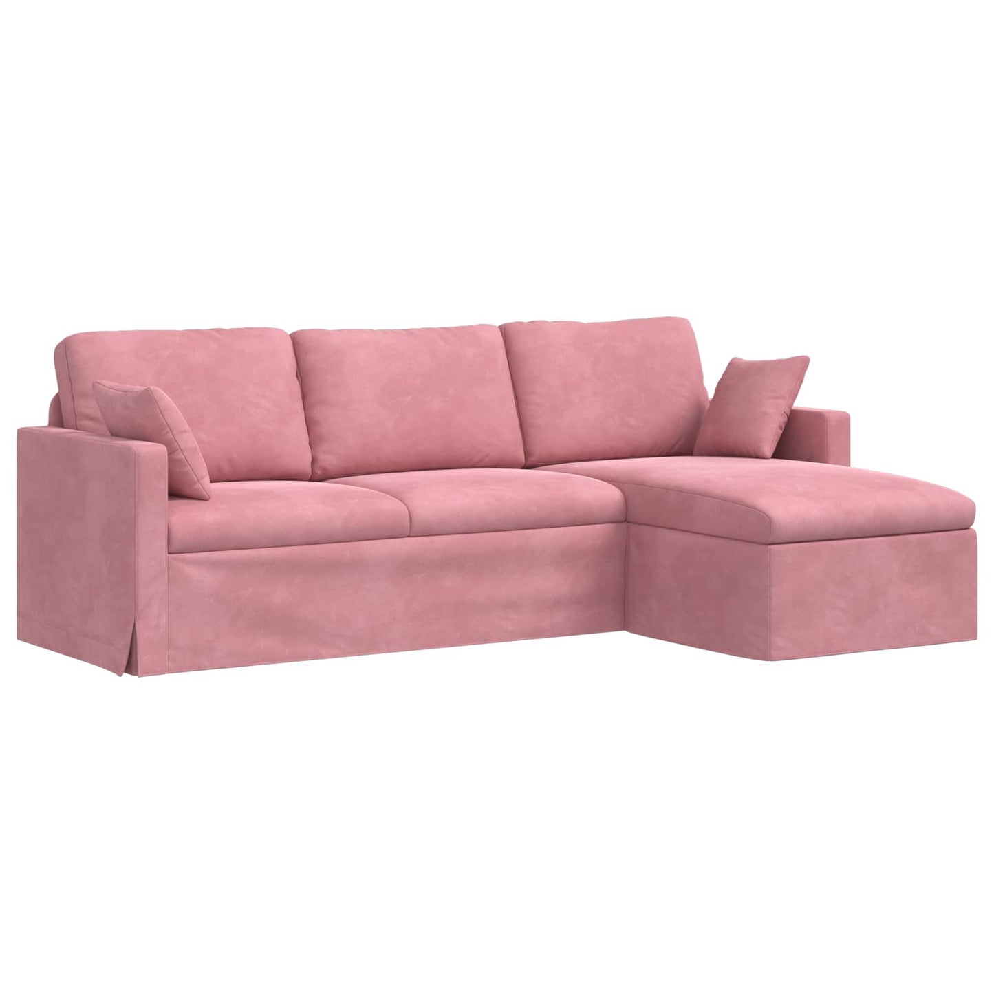 Sofa Lyserød 228 x 134 x 80 cm Fløjl