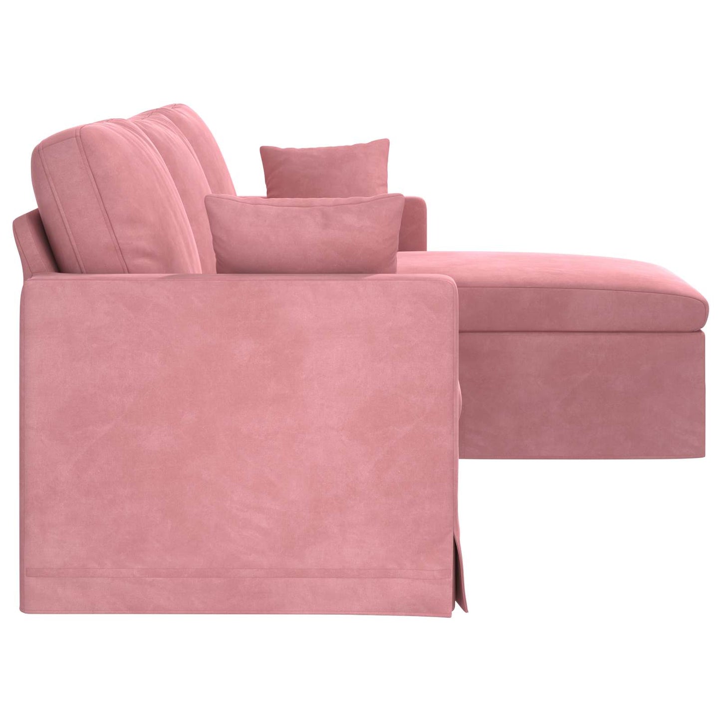Sofa Lyserød 228 x 134 x 80 cm Fløjl