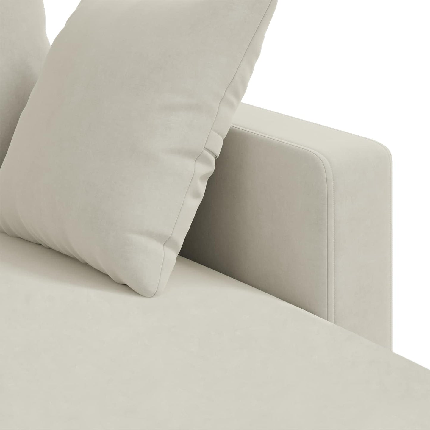 Sofa Creme 228 x 134 x 80 cm Fløjl
