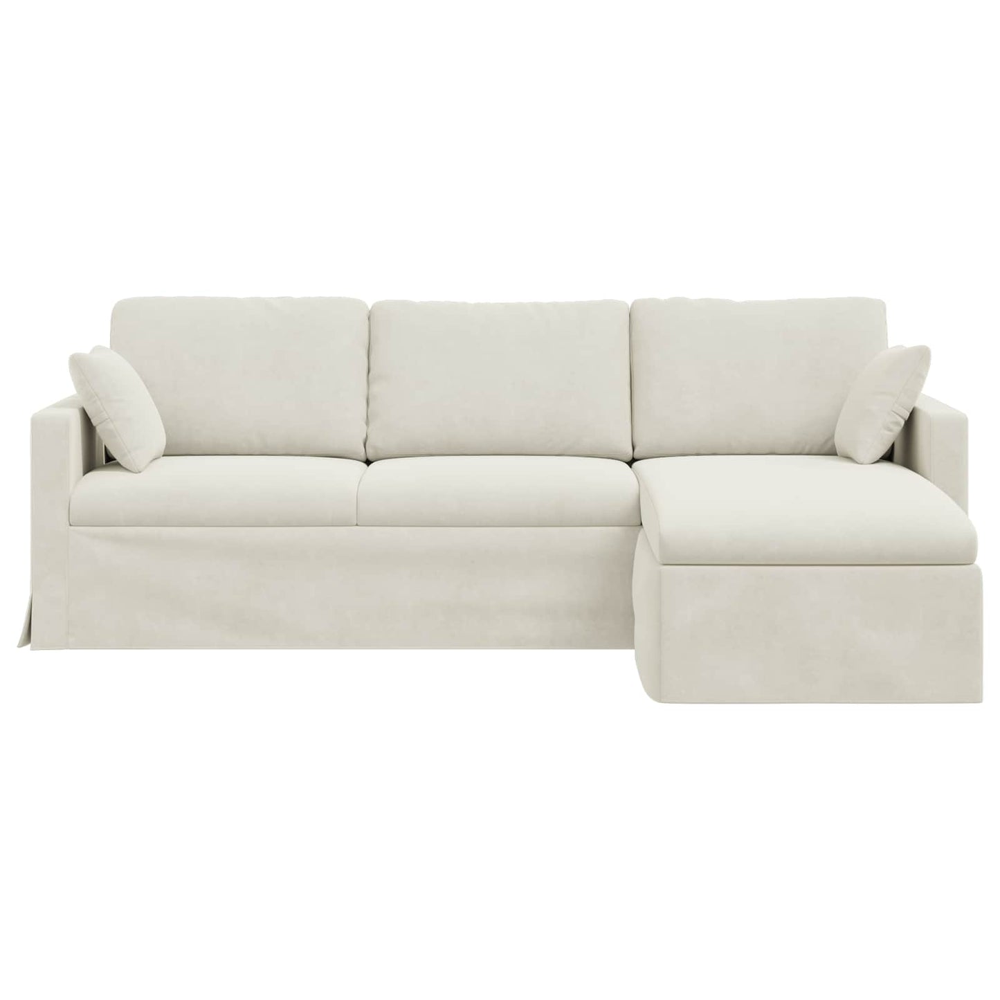Sofa Creme 228 x 134 x 80 cm Fløjl