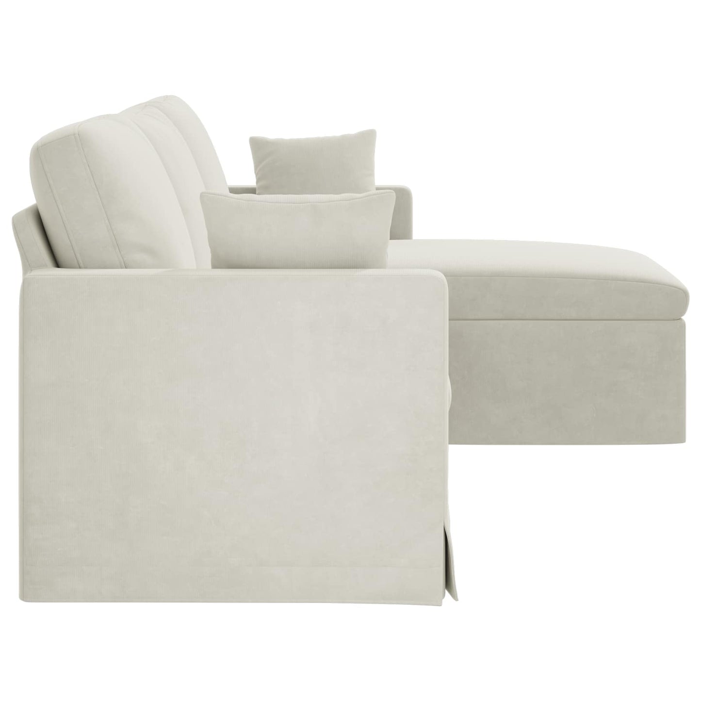 Sofa Creme 228 x 134 x 80 cm Fløjl