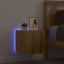 TV vægskab med LED Artisan eg 30,5 x 35 x 30 cm Konstrueret træ