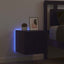 TV vægskab med LED Sort eg 30,5 x 35 x 30 cm Konstrueret træ