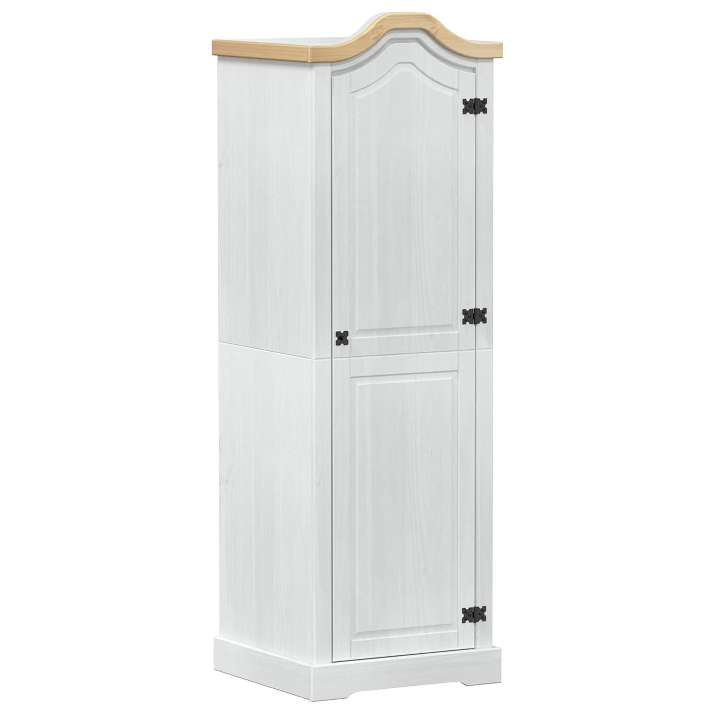 Garderober med hylde Hvid 55 x 52 x 170 cm Massiv fyrretræ