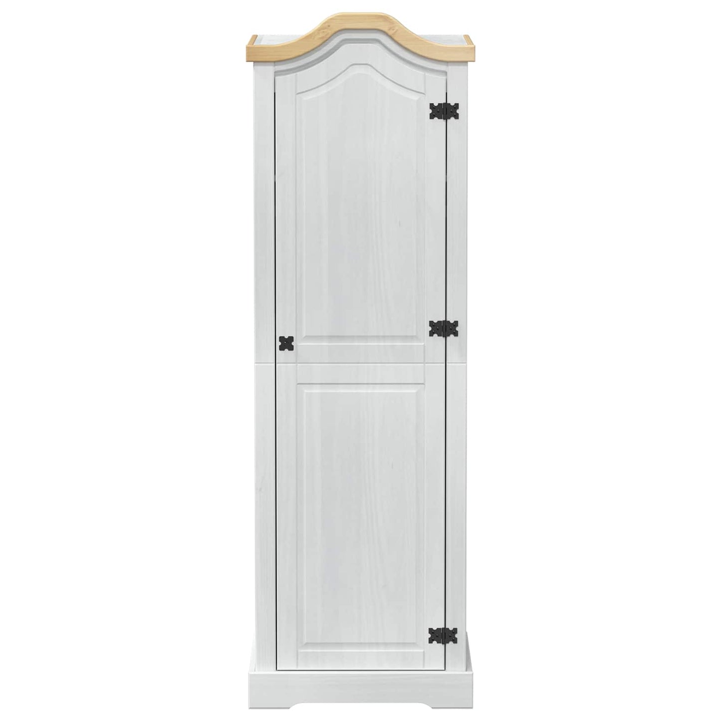 Garderober med hylde Hvid 55 x 52 x 170 cm Massiv fyrretræ