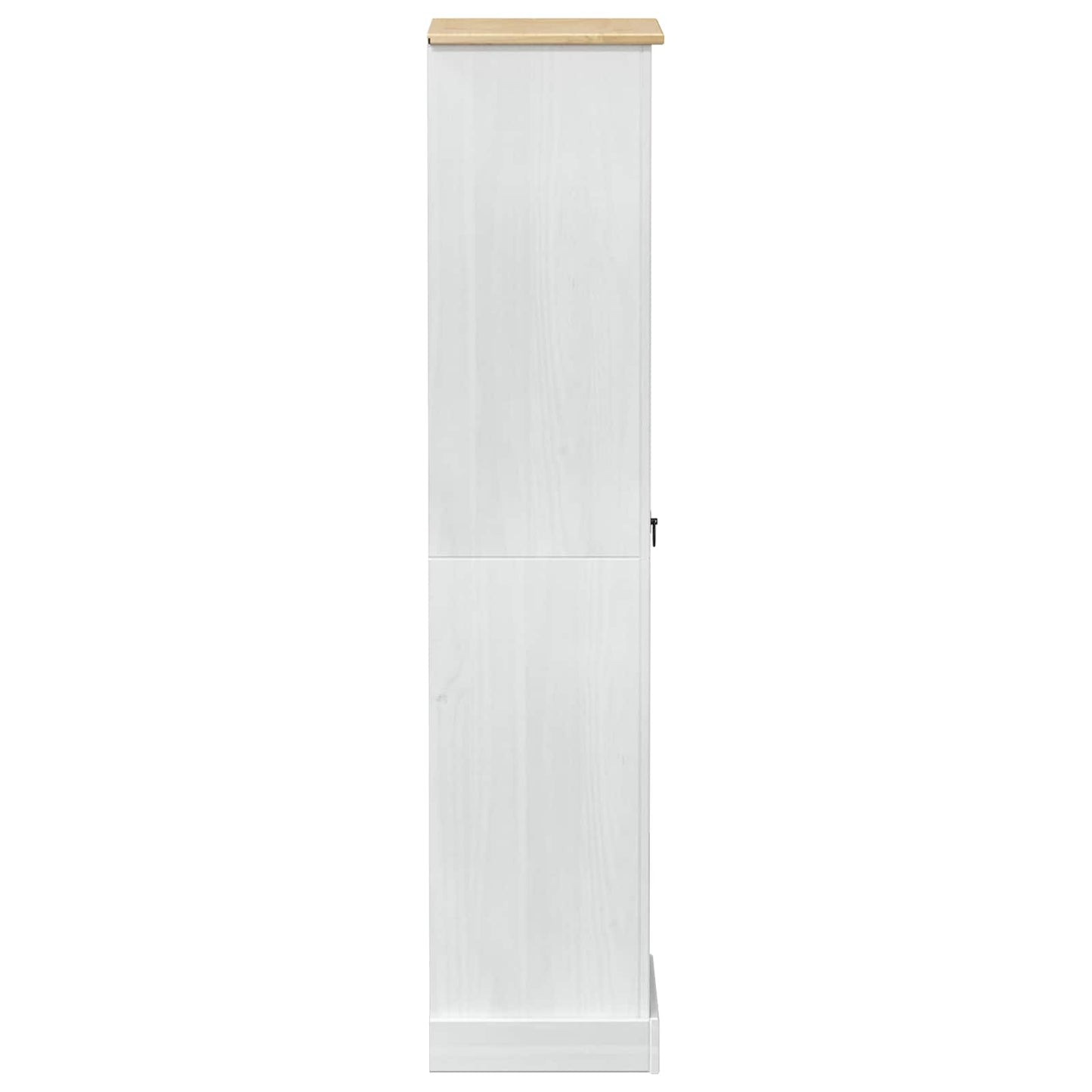 Garderober med skuffe Hvid 55 x 38 x 170 cm Massiv fyrretræ