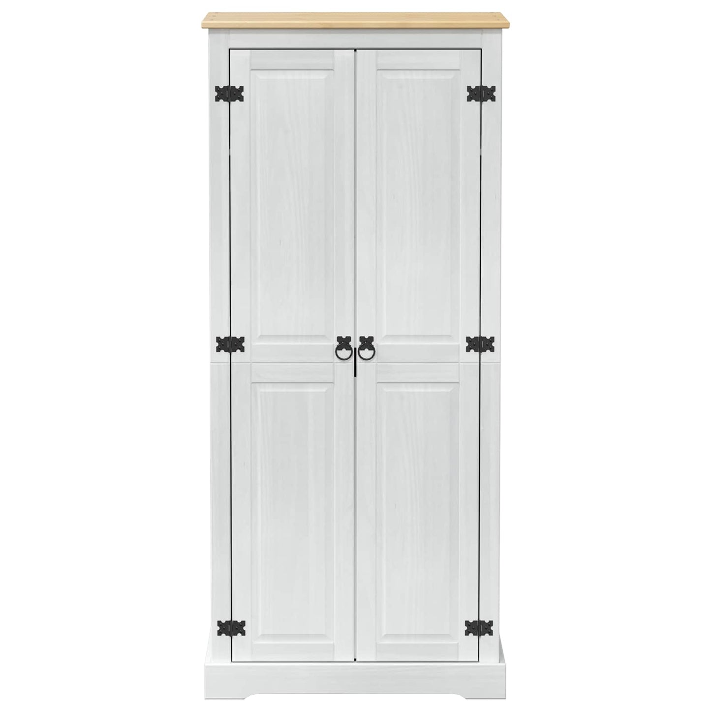 Garderober med hylde Hvid 76 x 50 x 170 cm Massiv fyrretræ