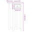 Planteholder Hvid 30 x 30 x 73 cm Massiv fyrretræ