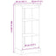 Bogreol Hvid 46 x 29 x 100 cm Massiv fyrretræ