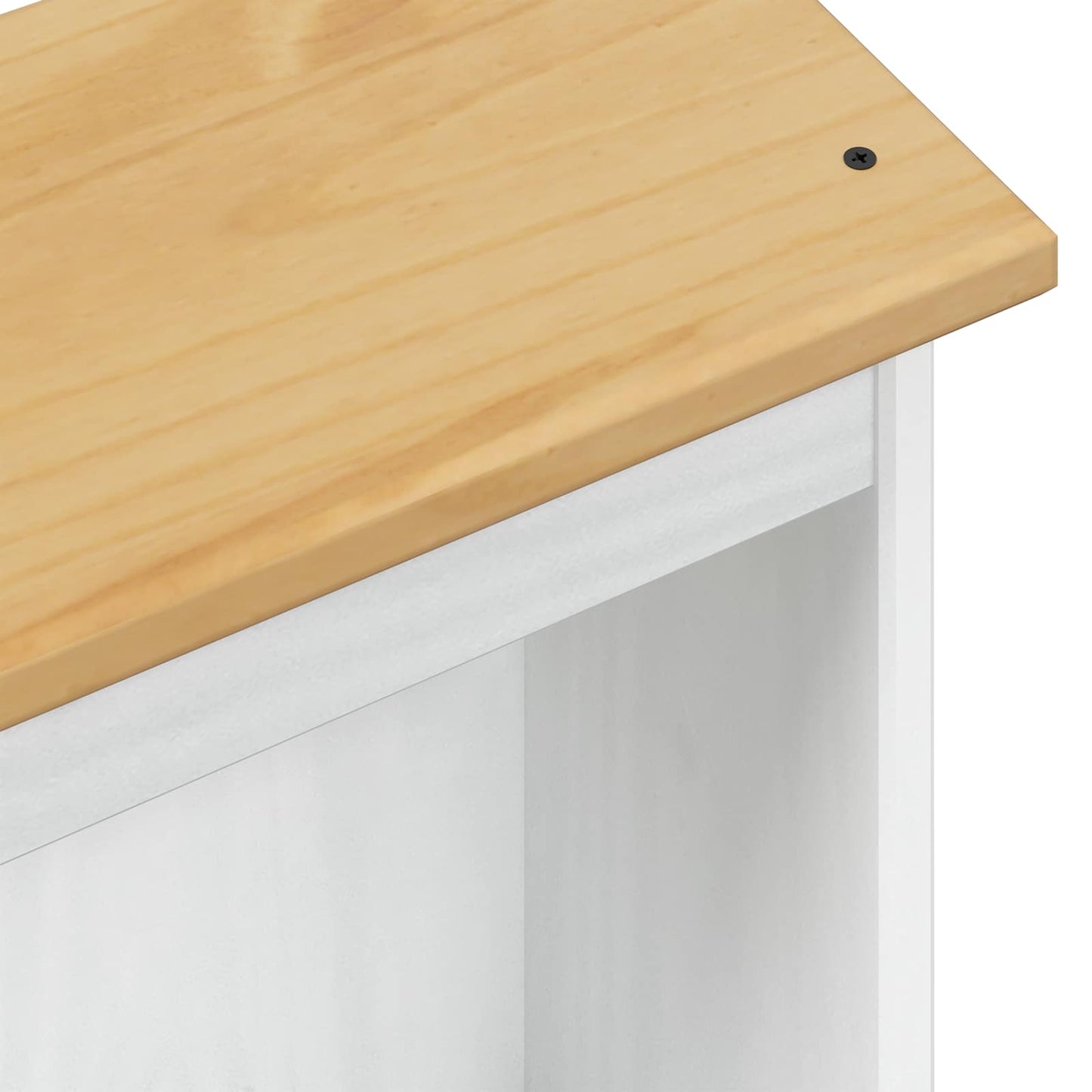 Bogreol Hvid 46 x 20 x 170 cm Massiv fyrretræ