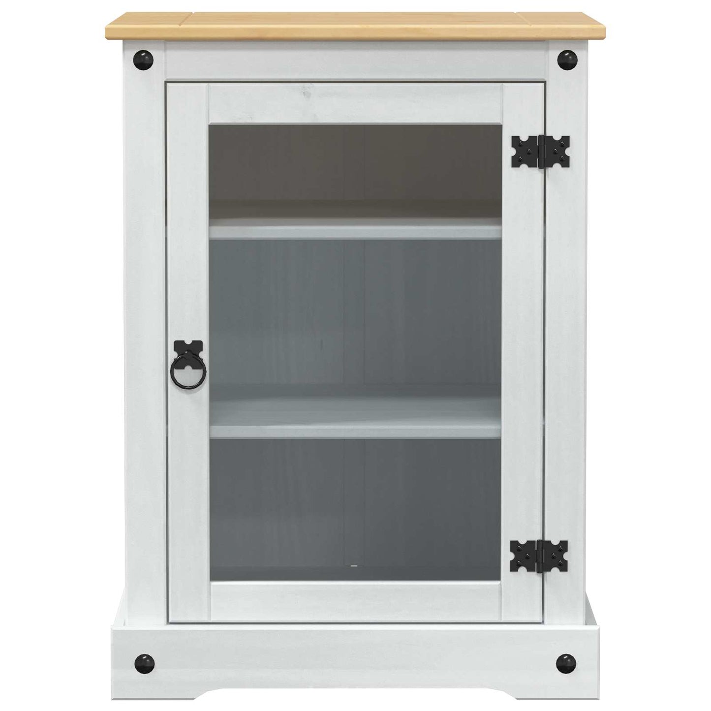 HiFi skab Hvid 60 x 50 x 82 cm Massiv fyrretræ