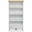 CD reol Hvid 52 x 17.5 x 103 cm Massiv fyrretræ