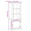 Highboard Hvid 74 x 38 x 170 cm Massiv fyrretræ