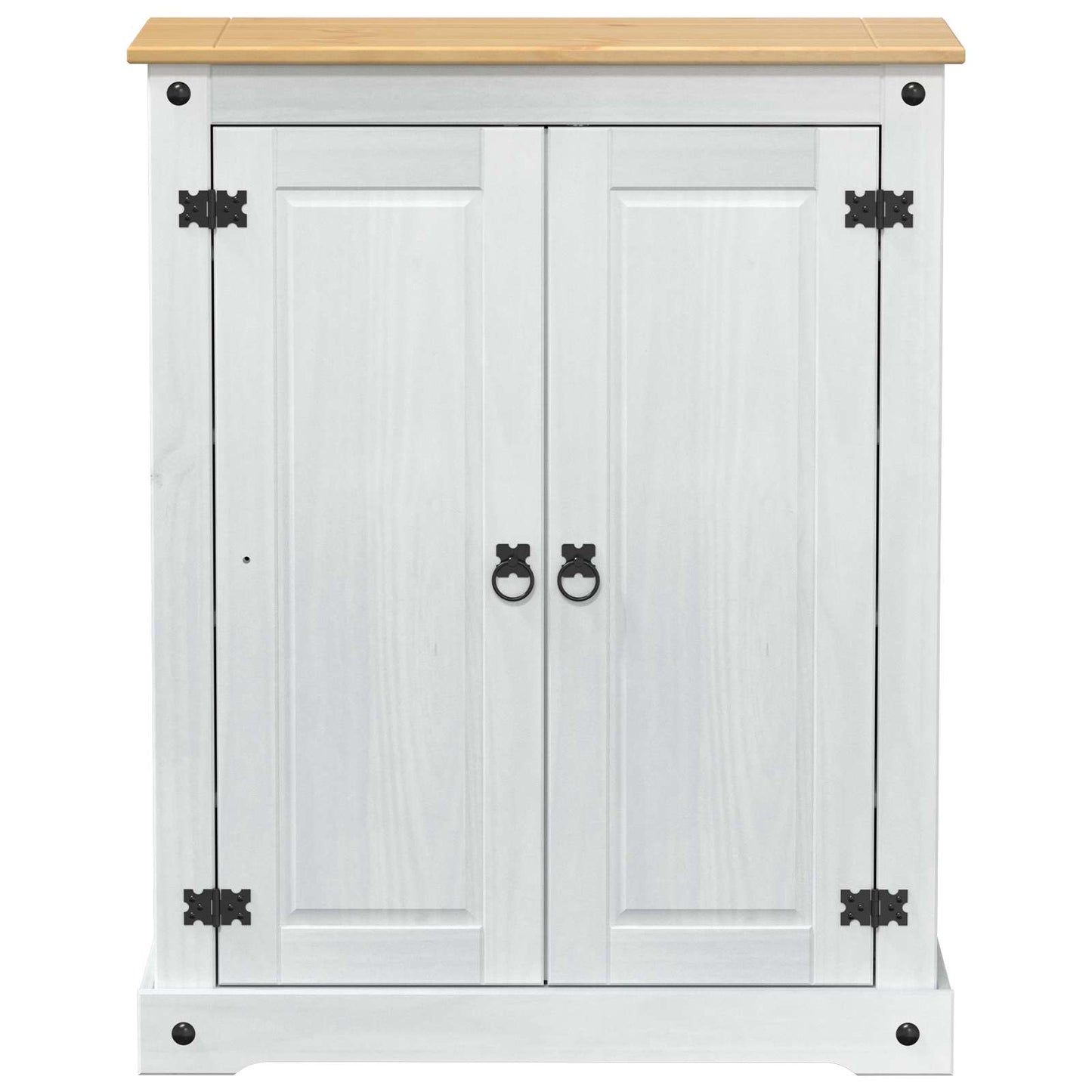 Sko skab med hylde Hvid 86 x 38,5 x 108 cm Massiv fyrretræ