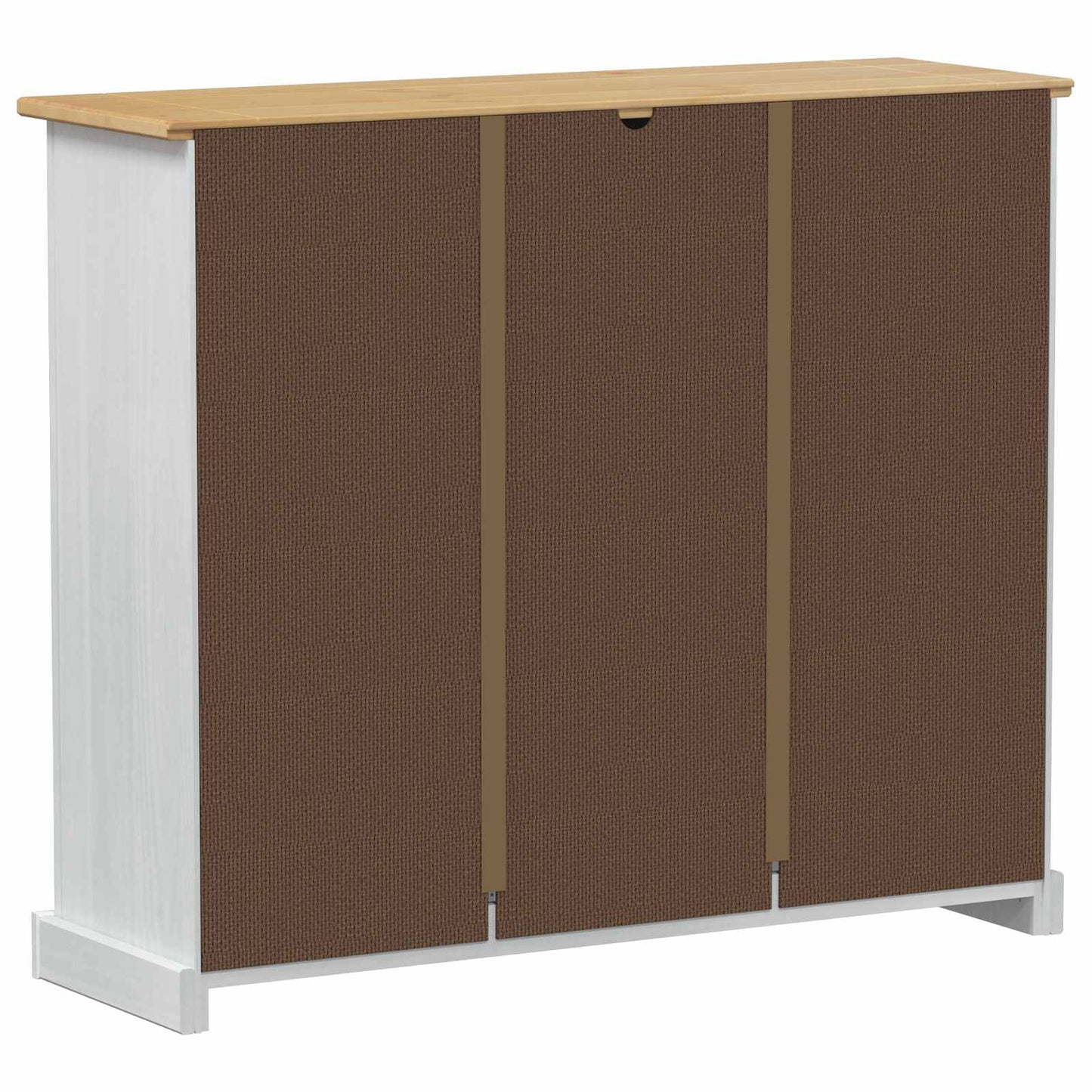 Sko skab med hylde Corona Hvid 99 x 32 x 85 cm Massiv fyrretræ