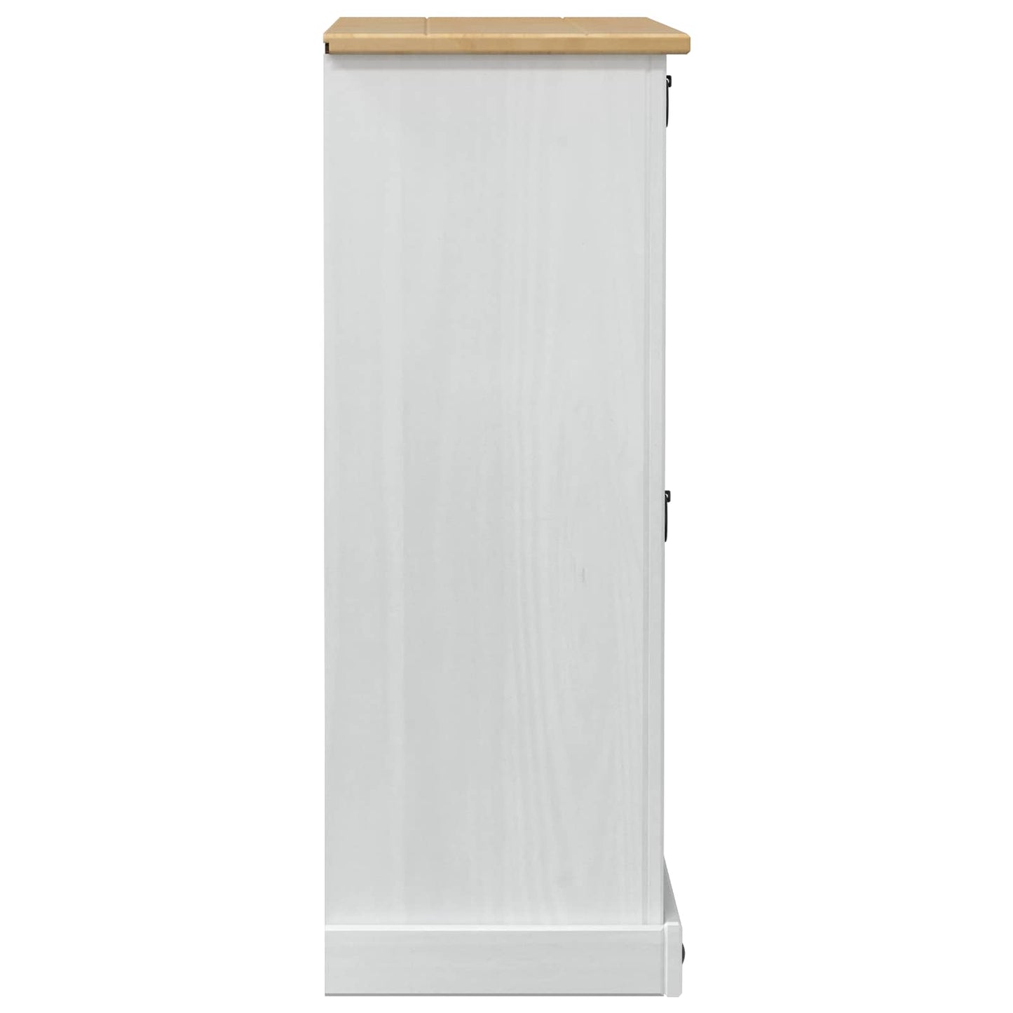 Sko skab med hylde Corona Hvid 99 x 32 x 85 cm Massiv fyrretræ