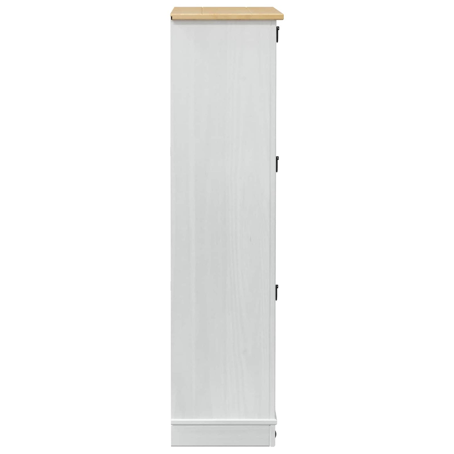 Sko skab med hylde Corona Hvid 99 x 32 x 122 cm Massiv fyrretræ